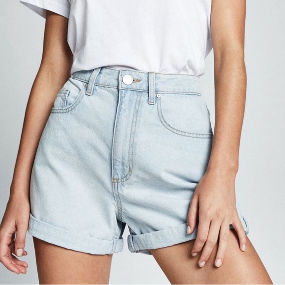 COTTON ON High Rise Flashback Denim Short in Heritage Light Blue Sz 2 Summer - Picture 2 of 8